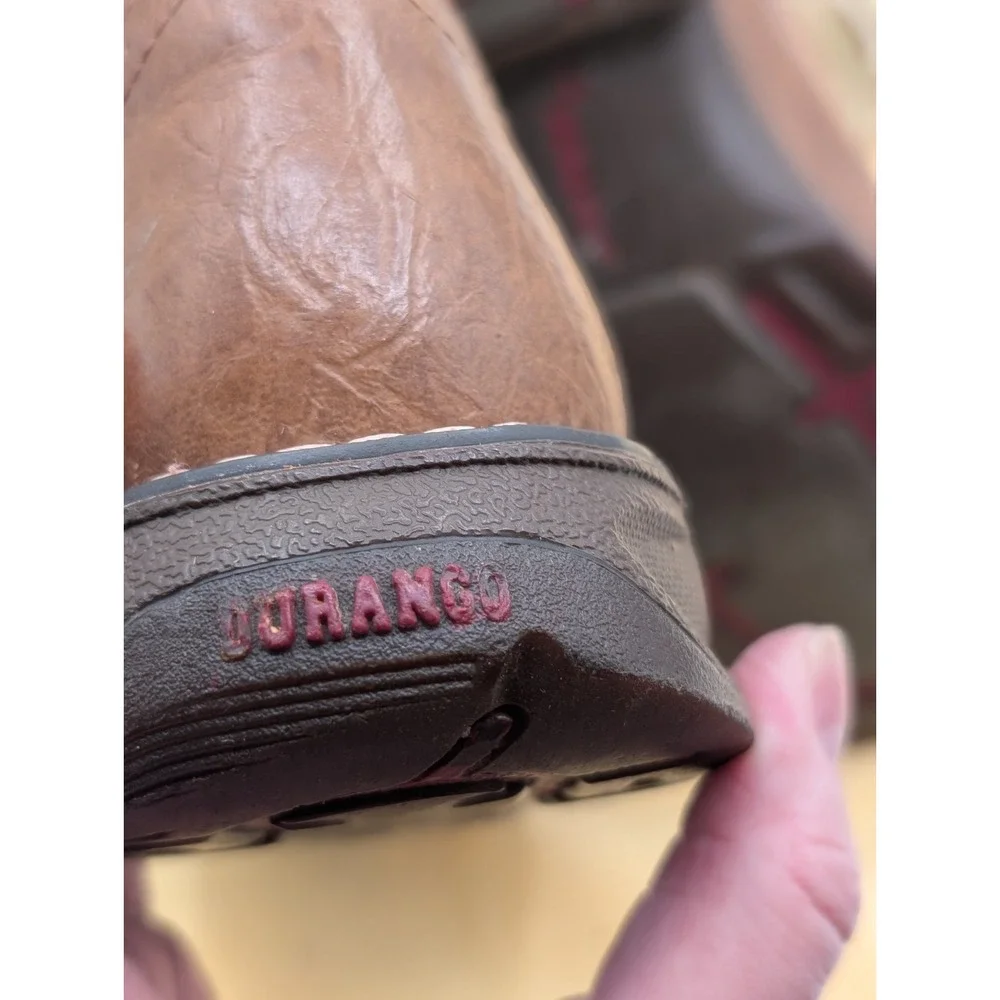 Durango Kids Western Boots 13M Brown Sage Green Square Toe Lil Rebel BT282